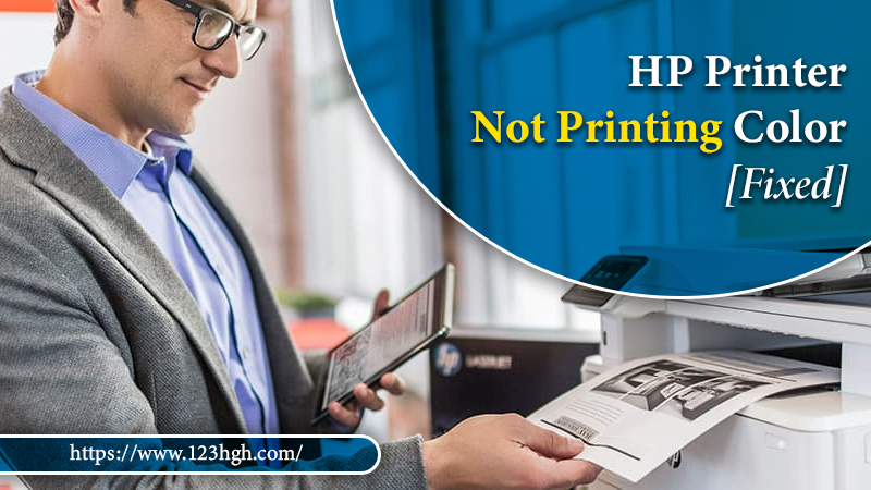 hp printer not printing color